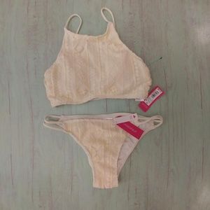Xhilaration Off White Two Piece Swimsuit - Med NWT